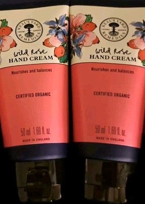 2 X NEAL'S YARD HEILMITTEL WILDROSE HANDCREME - 50ML X 2 NEU & UNGEÖFFNET EXP: 02/27