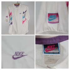 Vintage Nike Challenge Court Polo Womens M Wh...