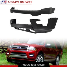 Front Upper & Lower Bumper Cover Primed For 2015-2017 Ford Expedition