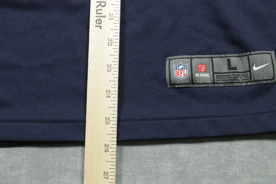 Camiseta de los New England Patriots para niños grande azul NFL fútbol Jones 10 Nike en el campo Foto 4 de 4