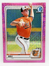 DL Hall 2020 Bowman Chrome Mega Box BCP-238 Pink Mojo Refractor /199 Brewers SP