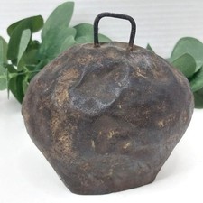 Antique Iron Cow Bell Hand MadePrimitive Farmhouse Distressed Rustic Patina