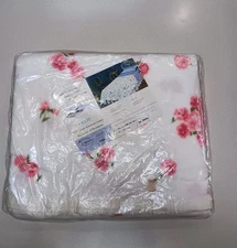 NOS Vintage Pansy Pattern Sears, Roebuck And Co. 70"x90" Full/Twin Size Blanket