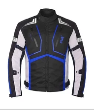 HWK SCORPION Motorcycle Body Armor Padded Jacket Black Blue Men’s Size XL