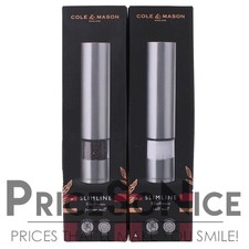 Cole & Mason Slimline Electric Salt  & Pepper Mills +  FREE Thermometer MSRP$300
