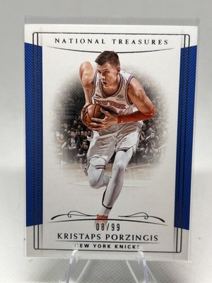 2018-19 Panini National Treasures Kristaps Porzingis #21 #/99 New York Knicks