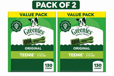 GREENIES Original TEENIE Natural Dental Dog Treats 130 Count Pack of 2