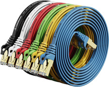 Cat 7 Shielded Ethernet Cable 5 ft 6 Pack Highest Speed Cable Cat7 Flat Ethern
