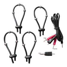 E Stim Electro Accessories Conductive Silicone Rubber Loops Cable Beads Adapter