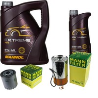 Mann Inspektionspaket 6L Mannol Extreme 5W-40 FüR Ssangyong Rexton 2.9 TD Musso