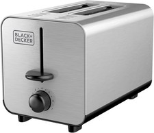 BLACK DECKER 2 Slice Extra-Wide Self-Centering Toaster Stainless Steel TR1050SS