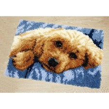 Latch Hook Rug Kits DIY Crochet Yarn Rugs with Color Preprinted Pattern Craft...