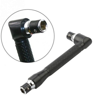 1/4 Zoll L-förmiger Sechskant-Schraubendreher Bithalter 90° 6,35 mm Doppelendgriff UK