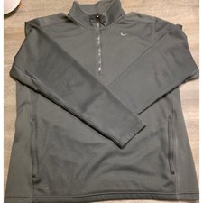 Nike Dri-FIT Mens Gray Half Zip Pullover Athletic Training Sweatshirt L
