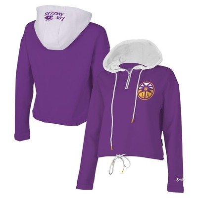 Women's Stadium Essentials Purple Los Angeles Sparks Game Plan Quarter-Zip