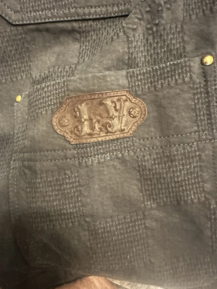 Jaqueta jeans xadrez turquesa amostra Louis Vuitton - Imagem 4 de 4