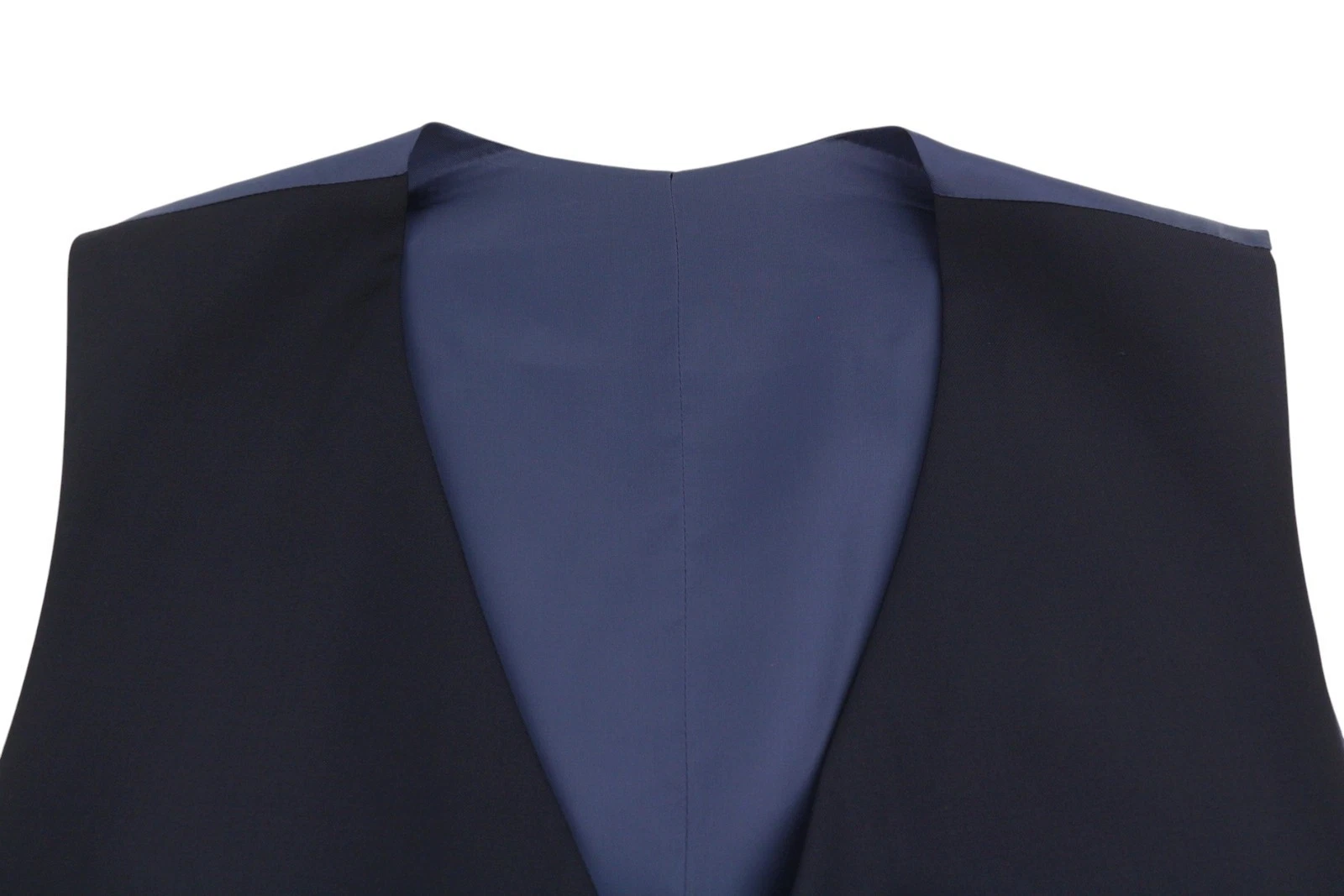 SUITSUPPLY Men Waistcoat Ferrara UK48R Navy Wool Single Breasted Vest DDP - product detail image 5