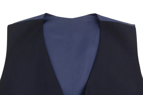 SUITSUPPLY Men Waistcoat Ferrara UK48R Navy Wool Single Breasted Vest DDP image 5