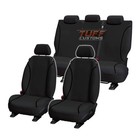 Tradies CANVAS 2 Rows Seat Covers For Toyota Hilux ROGUE SR SR5 2015-8/2025 BLK
