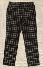 Old Navy Women  s Pixie High Rise Skinny Ankle Pants Sz 8 Stretch Black Plaid