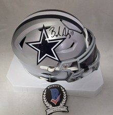 Brandon Aubrey Signed Dallas Cowboys Midi Flex Helmet Beckett Auto