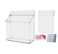 7.5"W x 5.5"H Outdoor Window Hook Postcard Holder Brochure Box