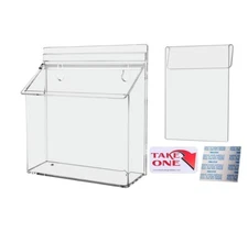 7.5"W x 5.5"H Outdoor Window Hook Postcard Holder Brochure Box