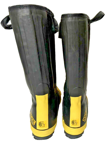 Ranger #7022 Men's Firefighter Combat L.B. Steel Toe Rubber Boots - Size 8.5 M - Picture 3 of 7