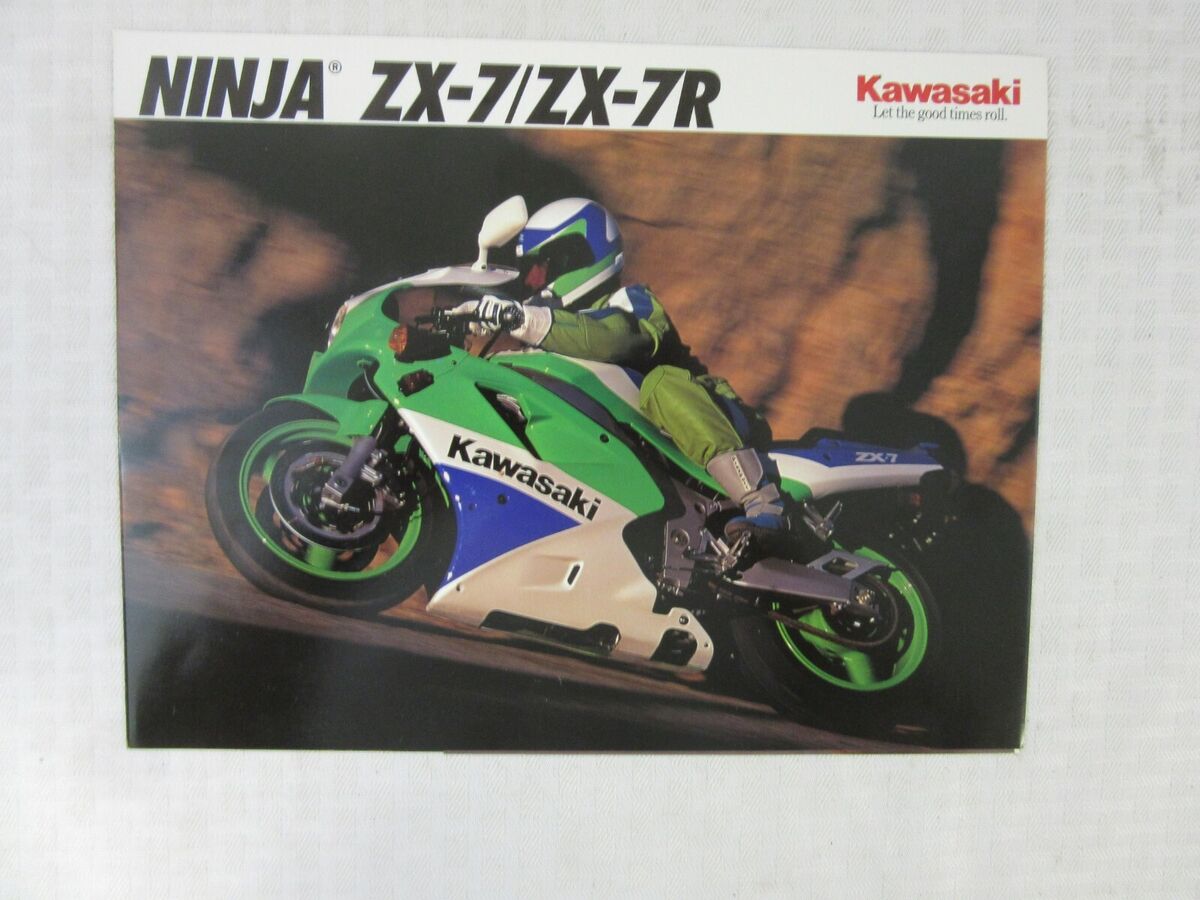 ORIGINAL 1991 KAWASAKI NINJA ZX7/ZX-7R DEALER SALES BROCHURE ORIGINAL 1991 KAWASAKI NINJA ZX7/ZX-7R DEALER SALES BROCHURE