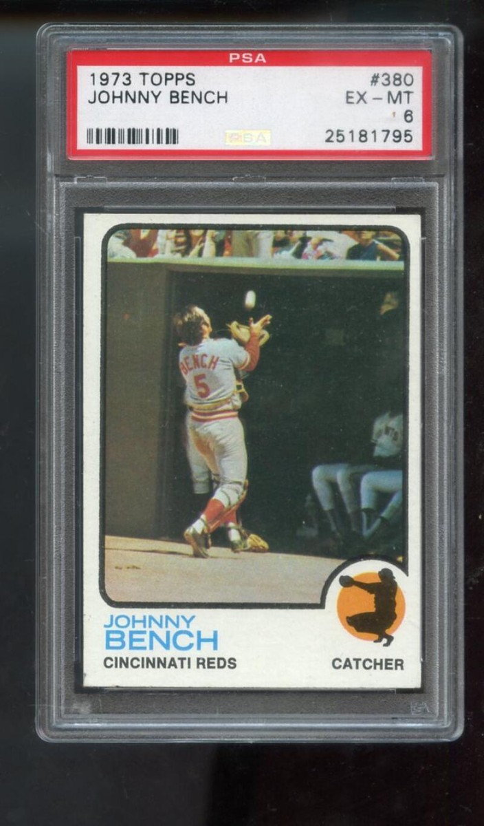 1973 Topps #380 Johnny Bench PSA 6 Graded Baseball Card MLB