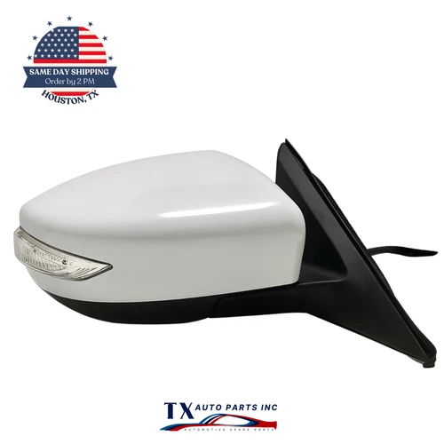 Passenger Side Mirror for 13-18 Nissan Altima Power Heated Signal PAINTED White