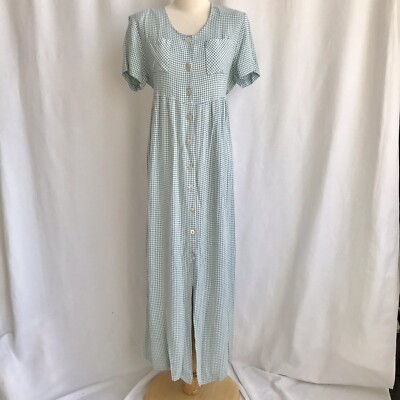 green emerald velvet dress Sweet Pea Sage Green Gingham Tie Front Halter Mini Dress L / Sage Green