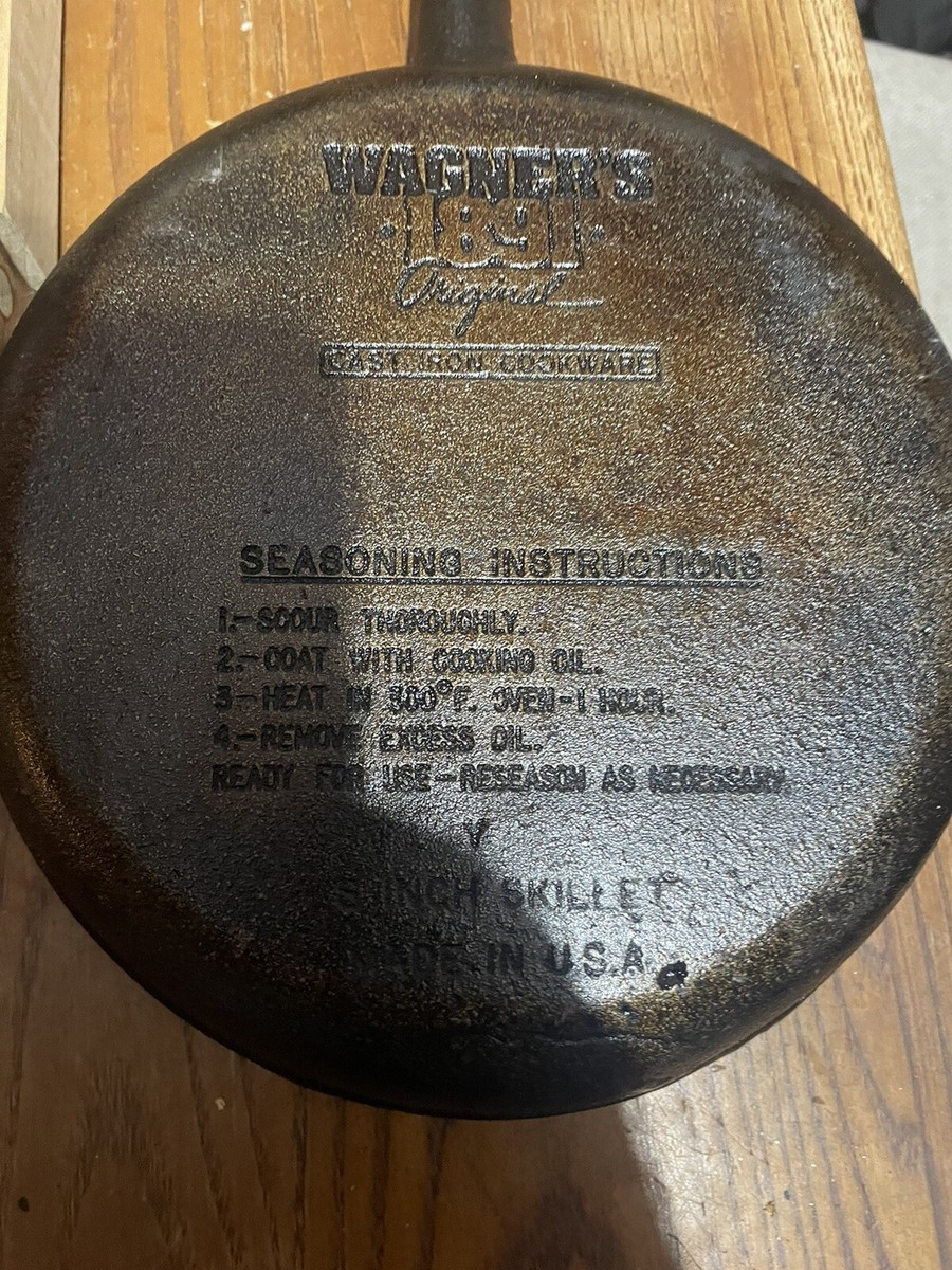 Antique WAGNER'S 1891 ORIGINAL CAST IRON COOKWARE 8 INCH SKILLET
