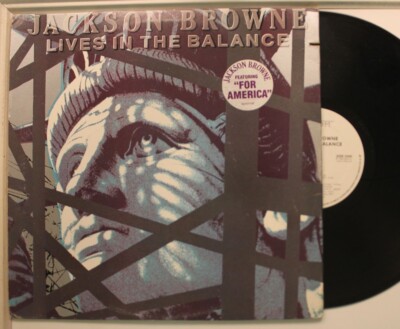 JACKSON Browne Promo LP Lives IN The Balance On Asylum - VG/VG+ (Hype Aufkleber
