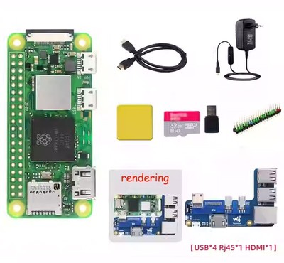 Raspberry Pi Zero 2 W Kit to Pi3 Adapter Power Supply Heatsink Mini HDMI Headers
