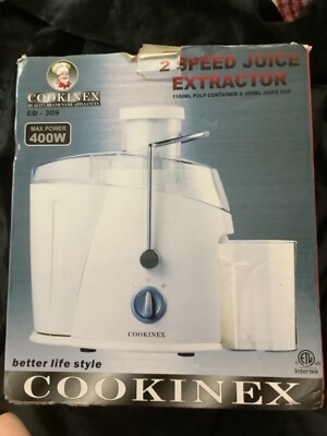 COOKINEX BRAND NEW 2-SPEED JUICE EXTRACTOR, 1100ml, 450ml juice container, ED309