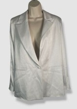 695 Alice Olivia Women's White Embellished Twill Blazer Jacket Coat Size 2