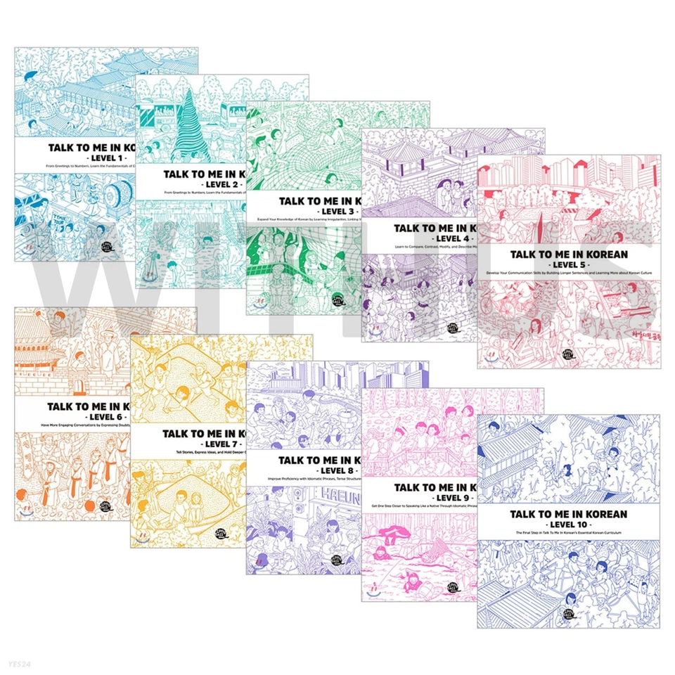 Talk To Me In Korean Level 1~10 Korean Language Hangul Study Learning Book Set_ - Image 2 of 4