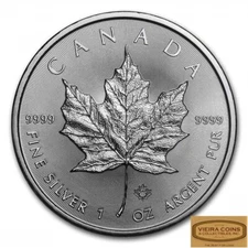 Canadian Maple Leaf or Random Design and Year 1 oz Silver, Scruffy -#D13