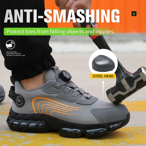 Indestructible Safety Work Shoes Steel Toe Breathable Work Boots Mens' Sneakers - Bild 2 von 26