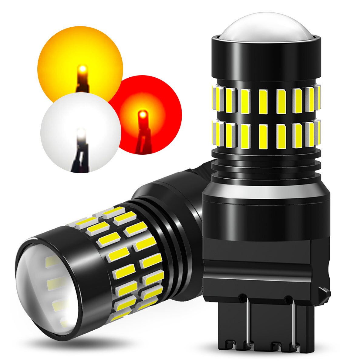 AUXITO 2x 3157 3156 LED Reverse Backup Light White Turn Signal Light Bulbs 6000K