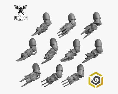Primal Hounds Claws x 10 LH. Kompatibel mit Prime 28mm Skala