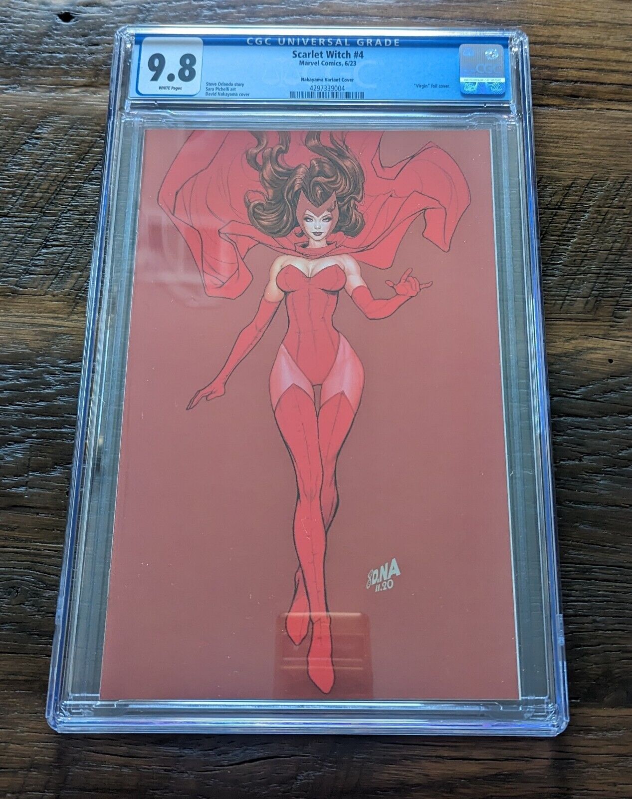 SCARLET WITCH #4 UNKNOWN COMICS DAVID NAKAYAMA EXCLUSIVE FOIL VIRGIN COLOR  BLEED VAR (04/05/2023)