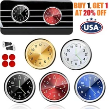Car Dashboard Clock Mini Tiny Analog Clock Watch for Vehicle Stick On Clock USA