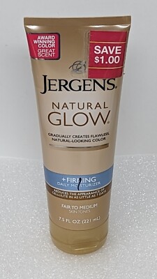 Jergens Natural Glow Firming Daily Moisturizer Fair to Medium Skin Tones 7.5 oz