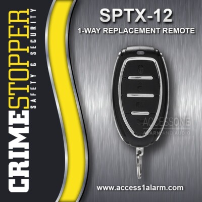 1-Way Crimestopper SPTX-12 Remote Control FCC ID CHXSPTX12 Security Plus SP-102