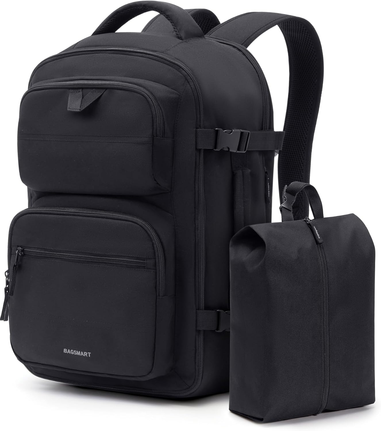 40L Flight Approved Carry On Travel Backpack for Women & Men with Shoe Compartment-image