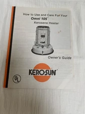 KER-SUN OMNI 105 KEROSENE HEATER OWNER'S GUIDE