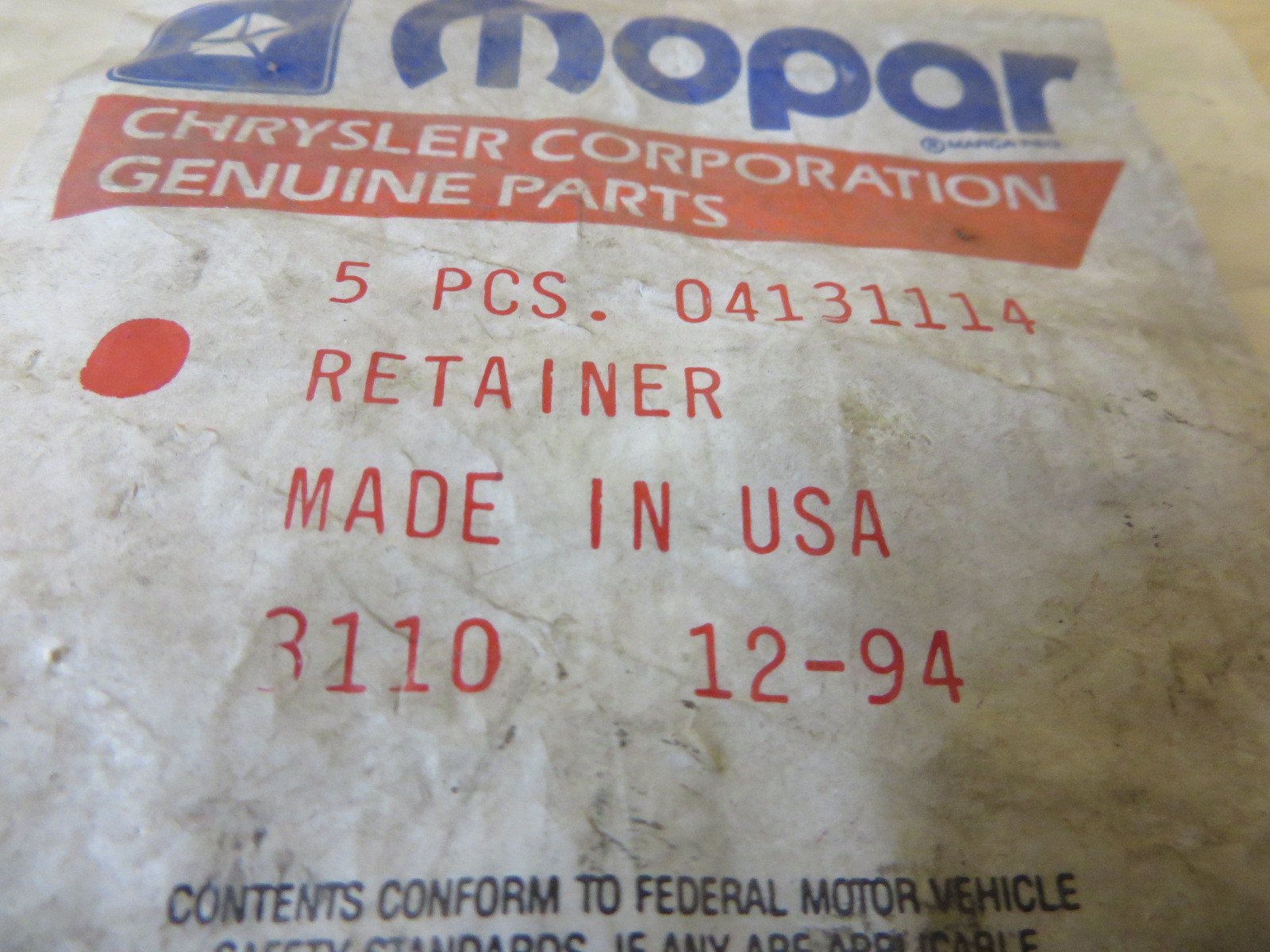 MOPAR CARBURETOR LINKAGE CLIPS 5 pcs 0413 1114 OEM NOS NIP 04131114