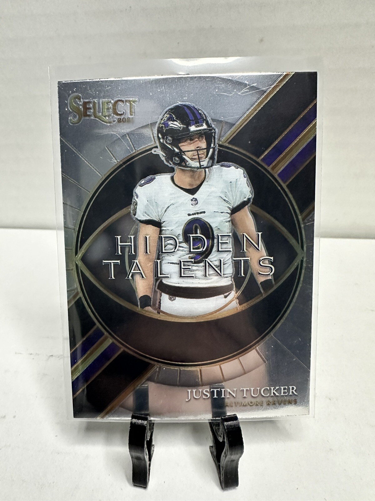 💥2021 Select Silver Prizm Justin Tucker Hidden Talents Insert Ravens HT6
